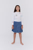 Crew Kids Stitch Detail Skirt Blue