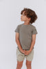 Crew Kids Rib Wash Boy's Tee Vintage Green