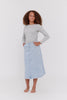 Crew Kids Two Tone Maxi Skirt Light Blue Skirt