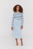 Crew Kids Stitch Detail Maxi Blue Skirt