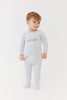 Crew Kids Heathered Blue Romper