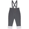 Calla Lili Boy with Suspenders Grey Pants.