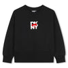 Dkny Kid Girl Ls With Front Illustration Black Sweatshirt