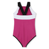 DKNY Girls One Piece Pink Bathing Suit