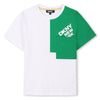 DKNY Green Colorblock Short Sleeves Tee Shirt