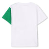 DKNY Green Colorblock Short Sleeves Tee Shirt