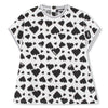 DKNY  Girls Heart Print Blouse White/Black