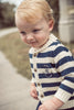 Coco Blanc Shawl Collar Navy/Cream Sweater *PREORDER*