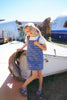 Coco Blanc Printed Blue Denim Jumper