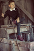 Coco Blanc  Black Polo Sweatshirt.