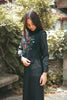 Urban Edge Embroidered Knit Black Vest