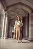 Coco Blanc Side Buckle Mocha Herringbone Skirt *PREORDER*