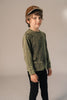 Kix Washed Raw Edge Lime Sweatshirt.