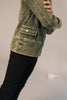 Kix Washed Raw Edge Lime Sweatshirt.