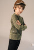Kix Washed Raw Edge Lime Sweatshirt.