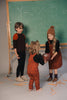 Kix Scallop Edge Corduroy Rust Romper.