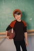 Kix Cord Insert Color Block Cocoa Sweater.