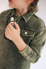 Kix Washed Detail Lime Polo.
