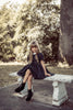 Coco Blanc Taffeta 3/4 Sleeve Black Dress *PREORDER*