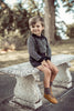 Coco Blanc Boys Collared Black/White Sweater