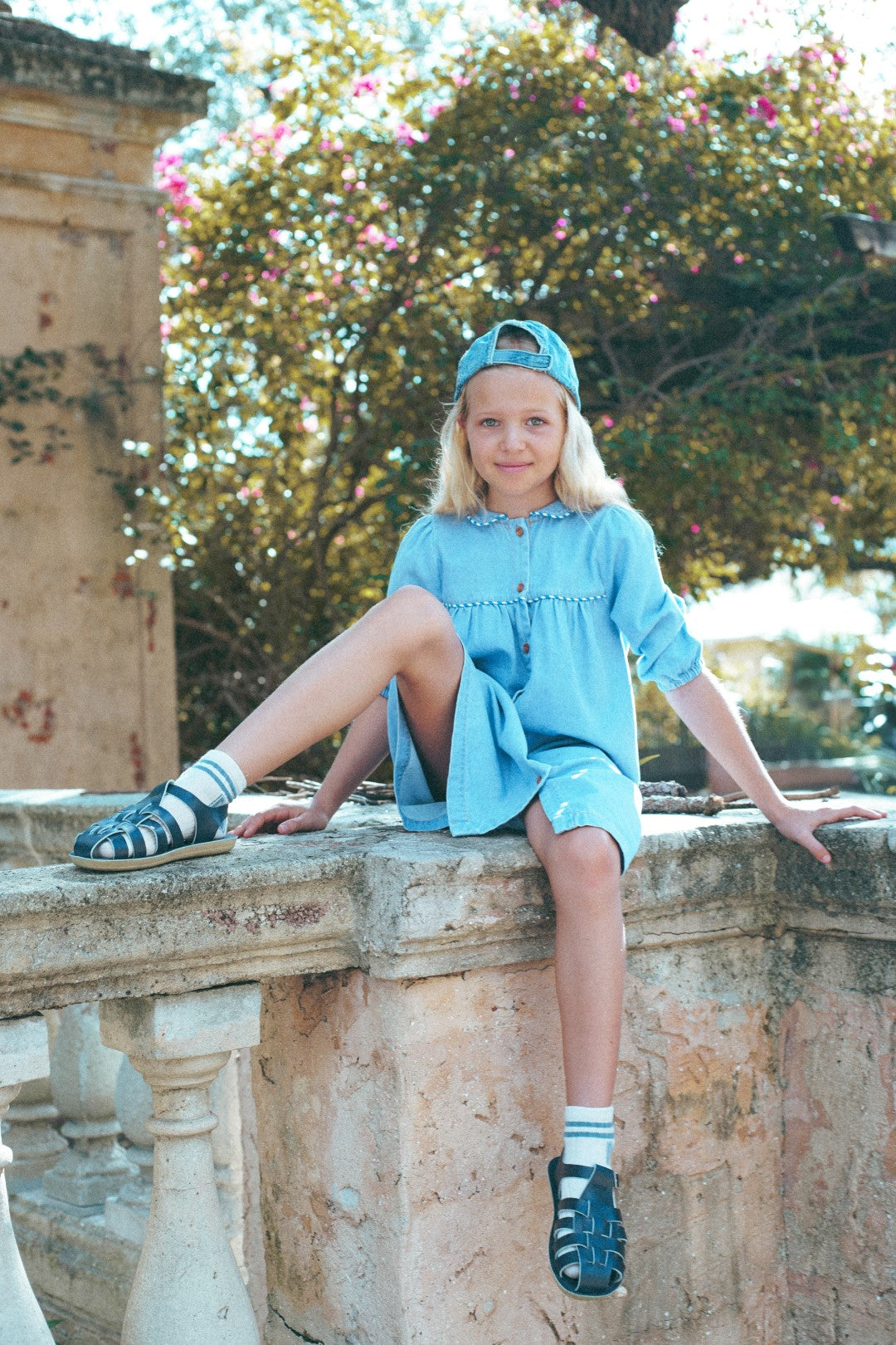 Madeleine Girl Longsleeve Denim Dress | Macaroni Kids Madeleine Girl Longsleeve Denim Dress | Macaroni Kids