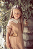 Coco Blanc Lace Collar Camel Dress