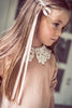 Coco Blanc Lace Collar Camel Dress