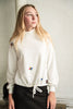 Teen Boss White Jeweled Scuba Sweatshirt