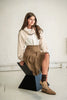 Teen Boss Brown Chain Skirt