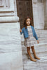 Coco Blanc Cropped Blue Cardigan