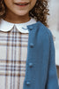 Coco Blanc Plaid A-Line Blue Dress