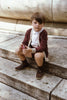 Coco Blanc Burgundy Suspender Shorts