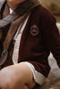 Coco Blanc Boys Burgundy Cardigan
