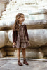 Coco Blanc Girls Burgundy Cardigan