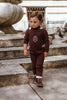 Coco Blanc Long Knit Burgundy Romper