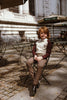 Coco Blanc Raglan Burgundy Sweater