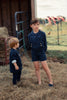 Mini Nod Boys Short Navy Overalls with Shirt