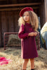 Mini Nod Girls Wool Red Jumper with Shirt