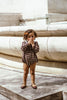 Coco Blanc Girl Burgundy Romper