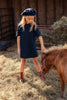 Mini Nod Girls Wool Navy Jumper with Shirt