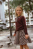 Coco Blanc Burgundy Circle Skirt