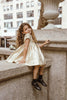 Coco Blanc Jaquard Gold Dress