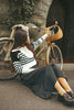 Urban Edge Striped Half Zip Black & White Sweatshirt