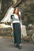 Urban Edge Striped Half Zip Black & White Sweatshirt