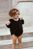 Coco Blanc Black Velvet Romper