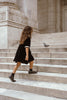 Coco Blanc Jaquard Black Velvet Dress