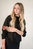 Teen Boss Black/Luggage Sherpa Heart Patch Top