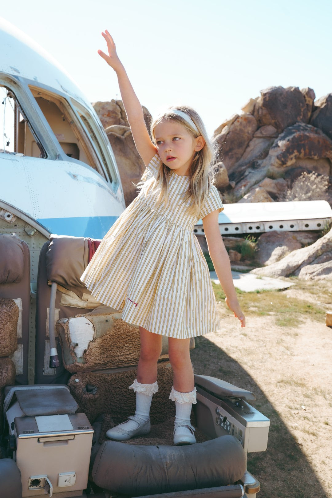 coco blanc cream collar plaid dress COCO Blanc Plaid Dress W/Cream Collar Plaid / 3