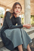 Soir Lyla Collared Grey Sweater.