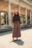 Soir Nora Midi Cocoa Skirt